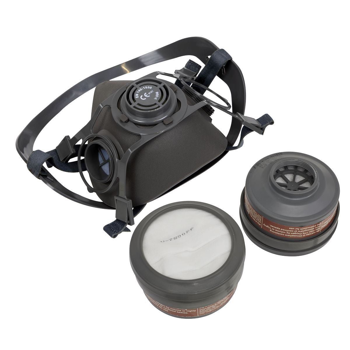 Sealey Half Mask with A1P2R Filter Cartridges 9360/61