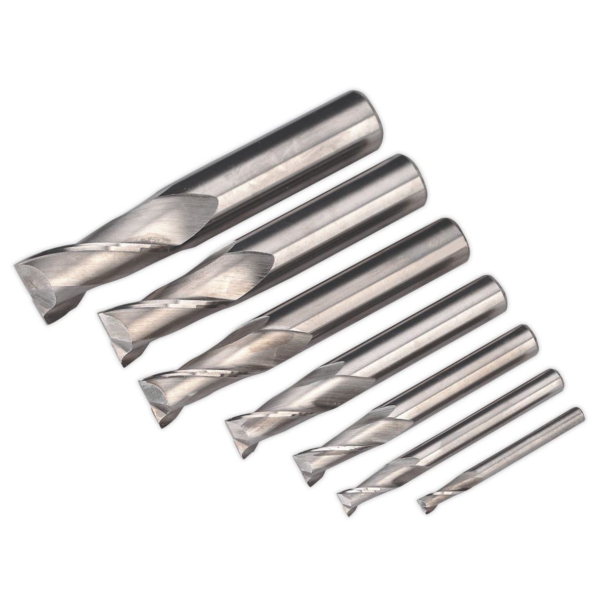 Sealey HSS End Mill Set 4-16mm 2 Flute SM2502EMSET