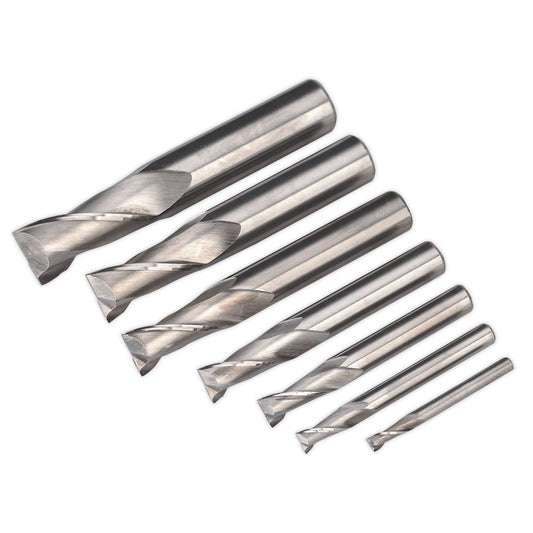 Sealey HSS End Mill Set 4-16mm 2 Flute SM2502EMSET