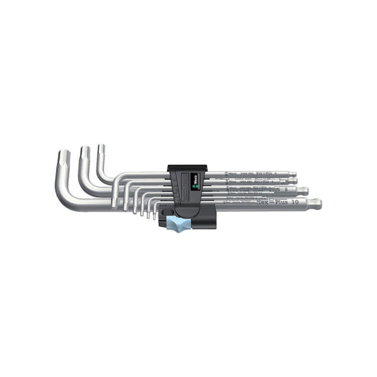 Wera 3950Pkl/9 Hex Key Set 1.5-10.0 Long Ballend Stainless 9Pcs 022720