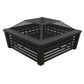 Dellonda 35" Square Outdoor Fire Pit, Black DG43