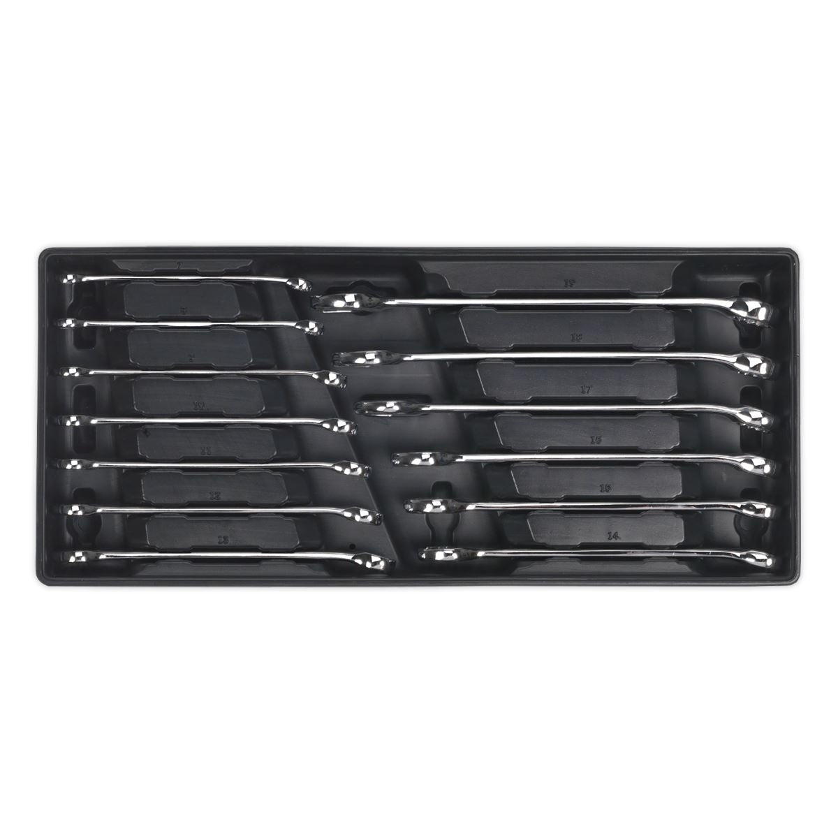 Sealey Tool Tray with Combination Spanner Set 13pc Metric TBT01