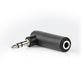 Stereo Audio Adapter 3.5mm Male to 3.5mm Female 90° Angled 3-Pole 10 Pcs Black