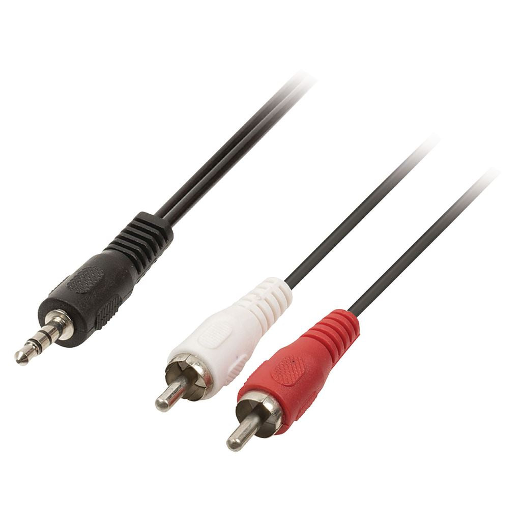 Valueline Stereo Audio Cable 3.5mm Male to 2x RCA Male 3m Black VLAP22200B30