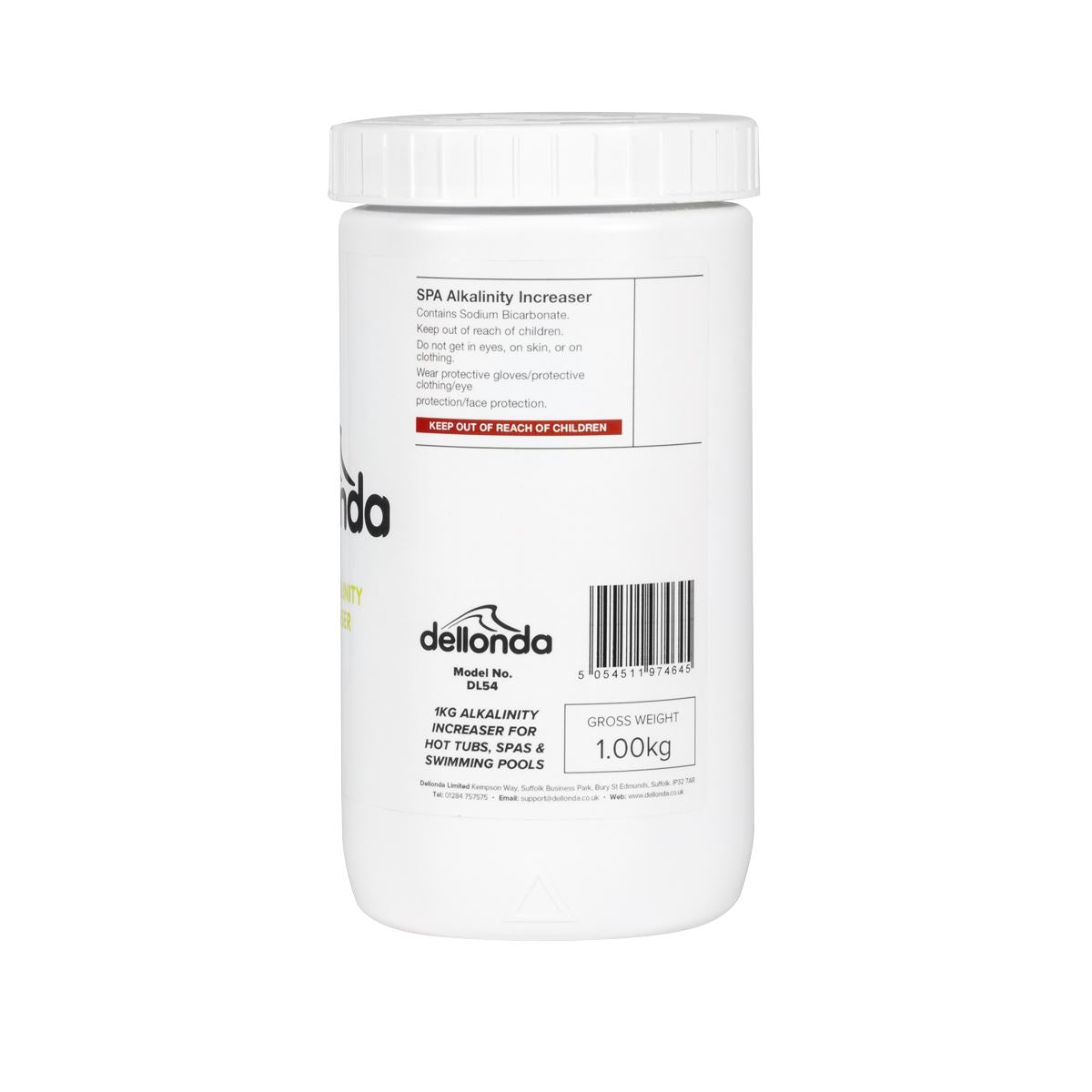 Sealey Dellonda 1kg Alkalinity Increaser for Hot Tubs, Spas & Swimming Pools DL54
