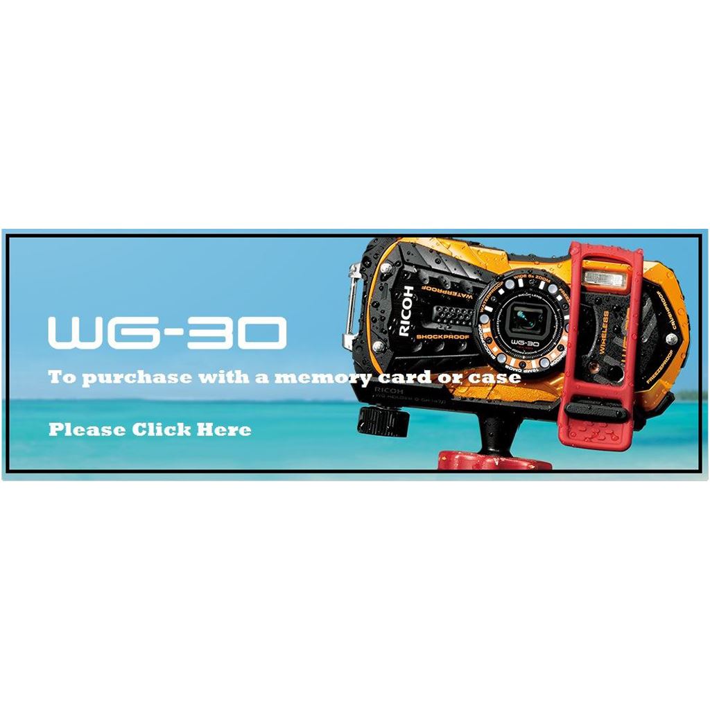 Ricoh WG-30 Underwater Waterproof & Shockproof Digital Camera WG30 Ebony (Red) Tracked