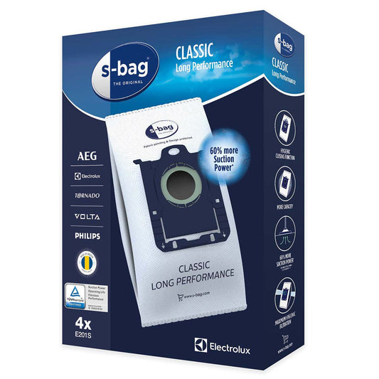 Electrolux Vacuum Cleaner Bag S-Bag Classic Long Performance (E201S)