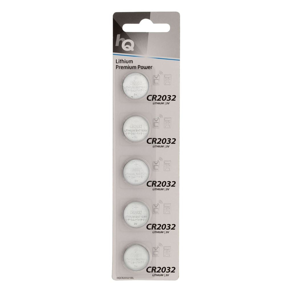HQ Lithium button cell CR2032 battery 3 V, 5-blister - BALCR20325BL