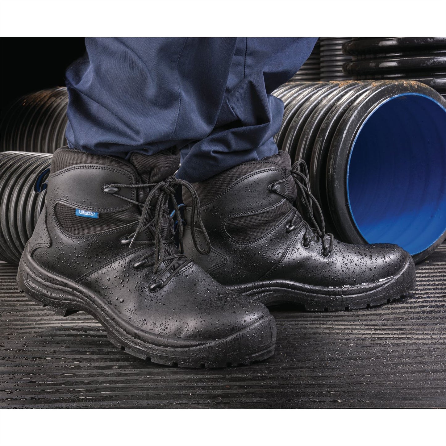 Draper Waterproof Safety Boots Size 10 (S3-SRC) - 85981