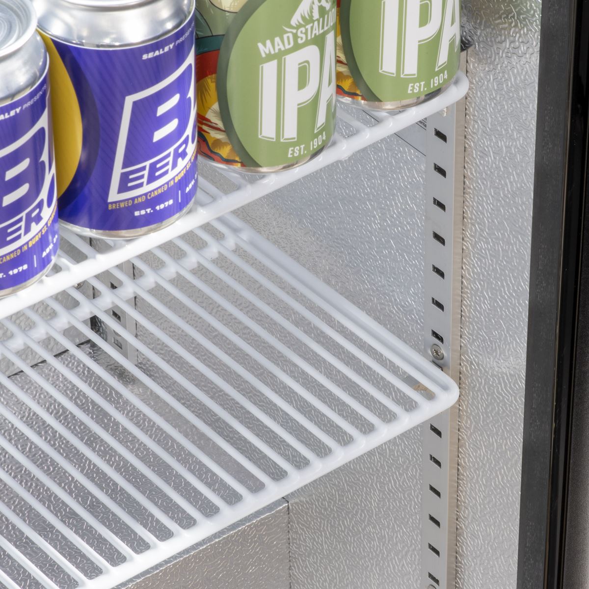 Baridi Hinged Double Door, Back Bar Drinks Fridge/Cooler, 190L Capacity DH272