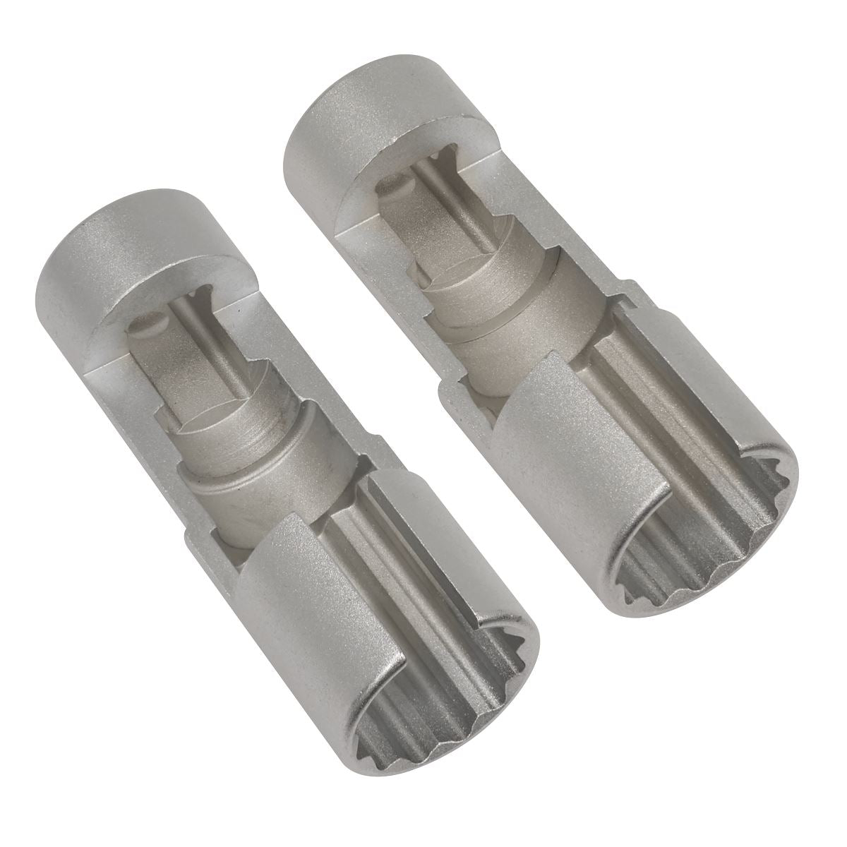 Sealey Slim Profile Diesel Piezo Injector Pipe Sockets 3/8"Sq Dr 17 & 18mm 2pc