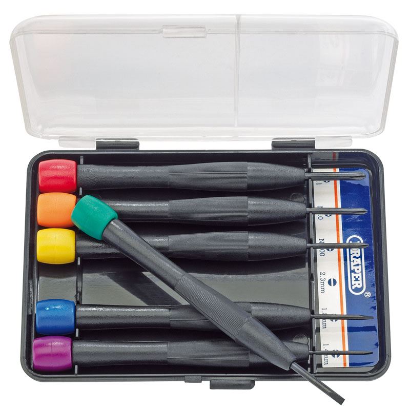 Draper Jewellers Precision Screwdriver Set 6 Piece 20644 PS1103