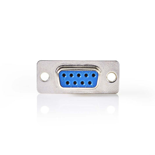 Nedis D-Sub Chassis Mount D-SUB 9-Pin Female Silver Box
