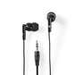Nedis Wired Headphones 1.2m Round Cable In-Ear Black - HPWD1000BK