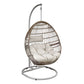 Sealey Dellonda Egg Hanging Swing Chair, Wicker Rattan Basket, Steel Frame, Single DG60