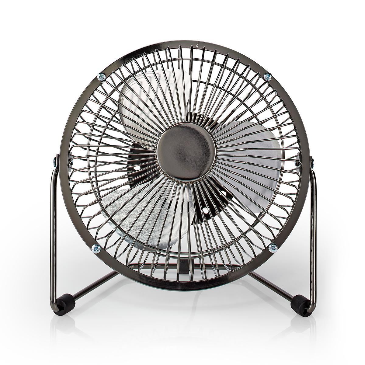Nedis Metal Mini Fan 15cm Diameter USB Powered Gun Metal - FNDK1GM15