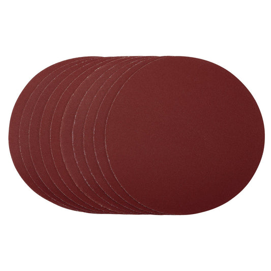 Draper Sanding Discs, 180mm, Hook & Loop, 240 Grit, (Pack of 10) SDHAL180 - 56182