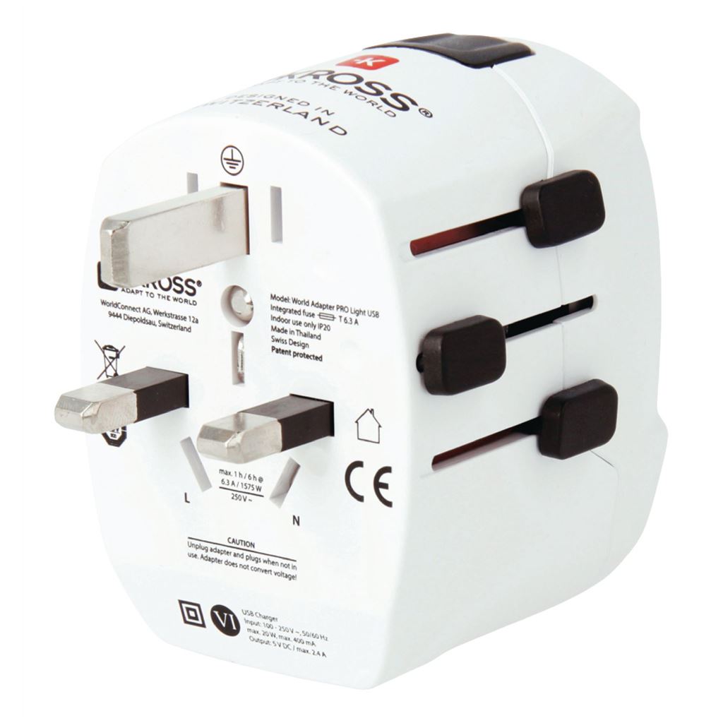 Skross Travel Adapter World PRO+ USB Earthed 1.30254 Travel Adapter