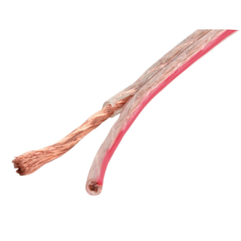 Konig OFC loudspeaker cable 2x 2.5 mm² on reel 100m transparent - CABR2500TR1000