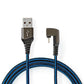 Nedis Gaming USB-A 2.0 to Apple Lightning 8-Pin 480Mbps 12W Blue & Black 2m - GCTB39300AL20