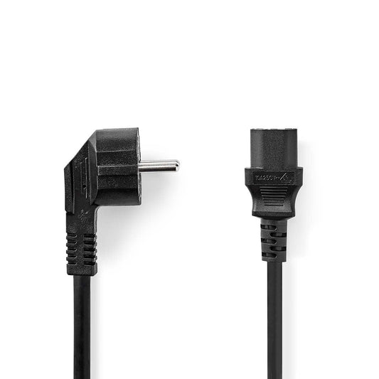 Nedis EU Power Cable Plug w/earth contact male IEC-320-C13 Angled Straight 10m