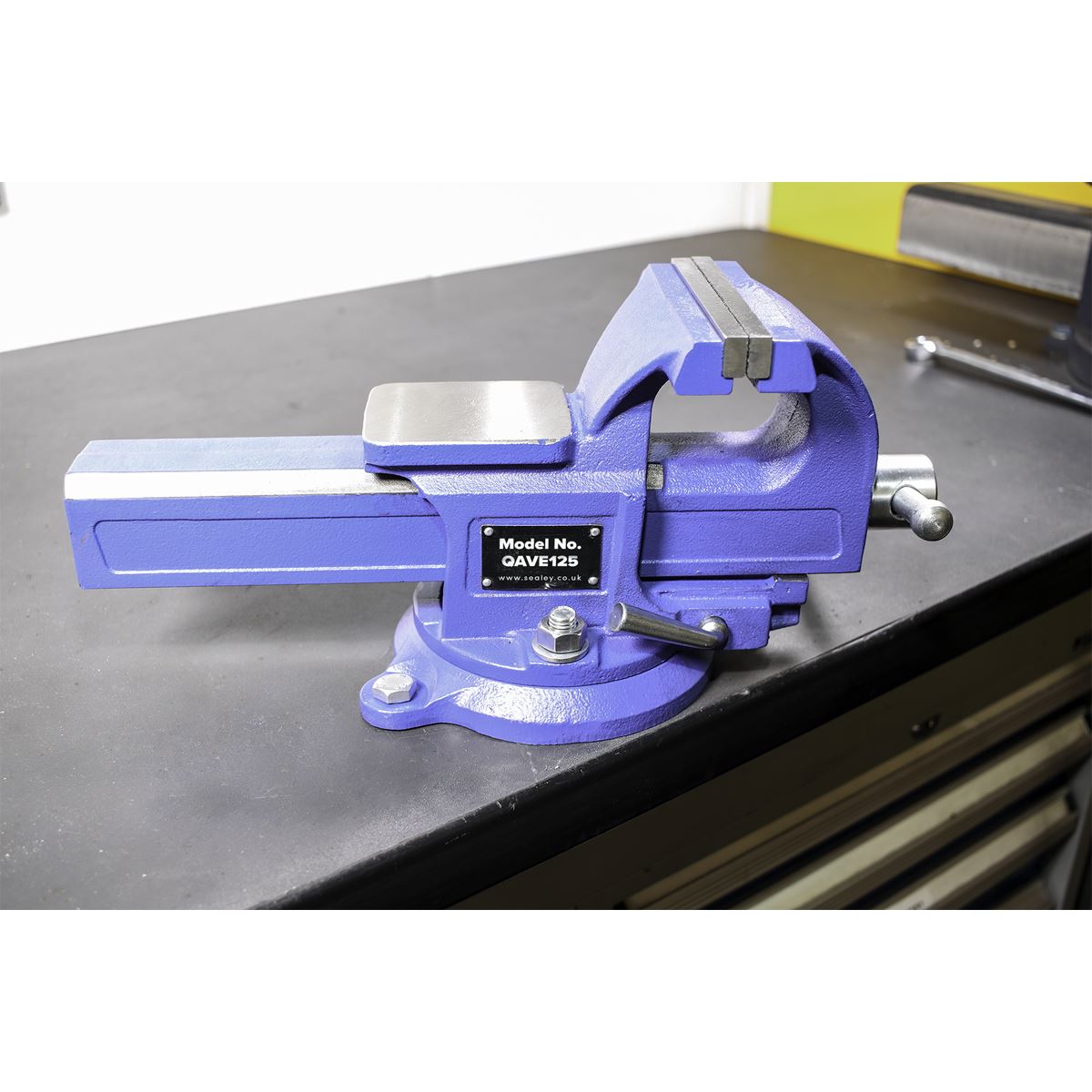 Sealey Vice 125mm Quick Action Swivel Base SG Iron QAVE125