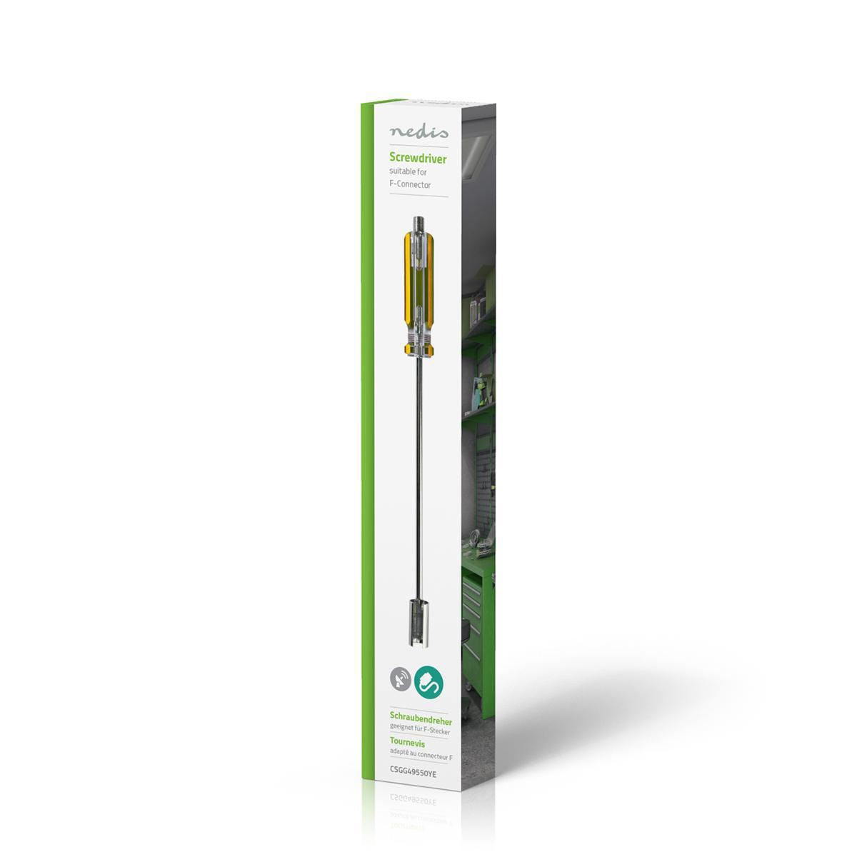 Nedis Screwdriver Steel 2-in-1 F-Connector spanner - CSGG49550YE