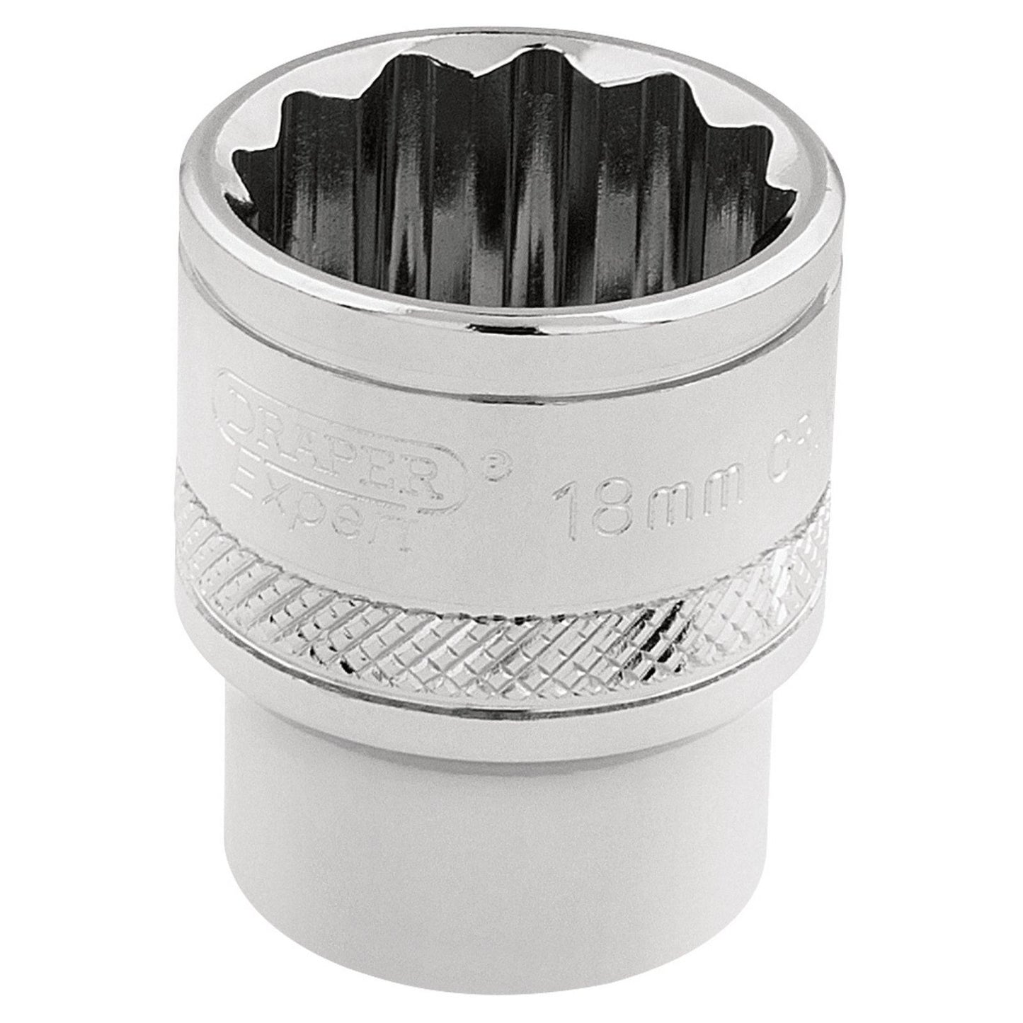 Draper Expert Quality 3/8" Square Drive Hi-Torq 12 Point Socket - 18mm - 32786