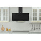 Baridi Angled Chimney Cooker Hood with Carbon Filters & LED Lamp 90cm