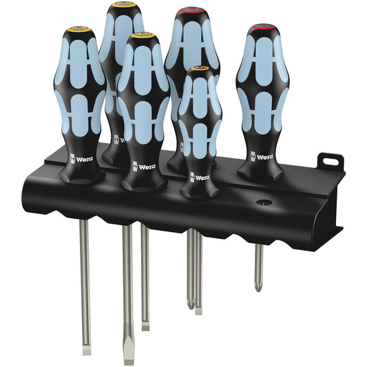 Wera 3334/6 S.Driver Set Sl/PH Kraftform Stainless 6Pc 032060