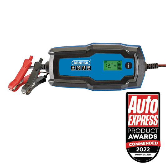 Draper 53491 6V/12V Smart Charger & Battery Maintainer 10A Trickle Charge LED
