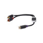 Konig Subwoofer adapter cable 2x RCA male to RCA female 0.20m grey - CABW24020AT02