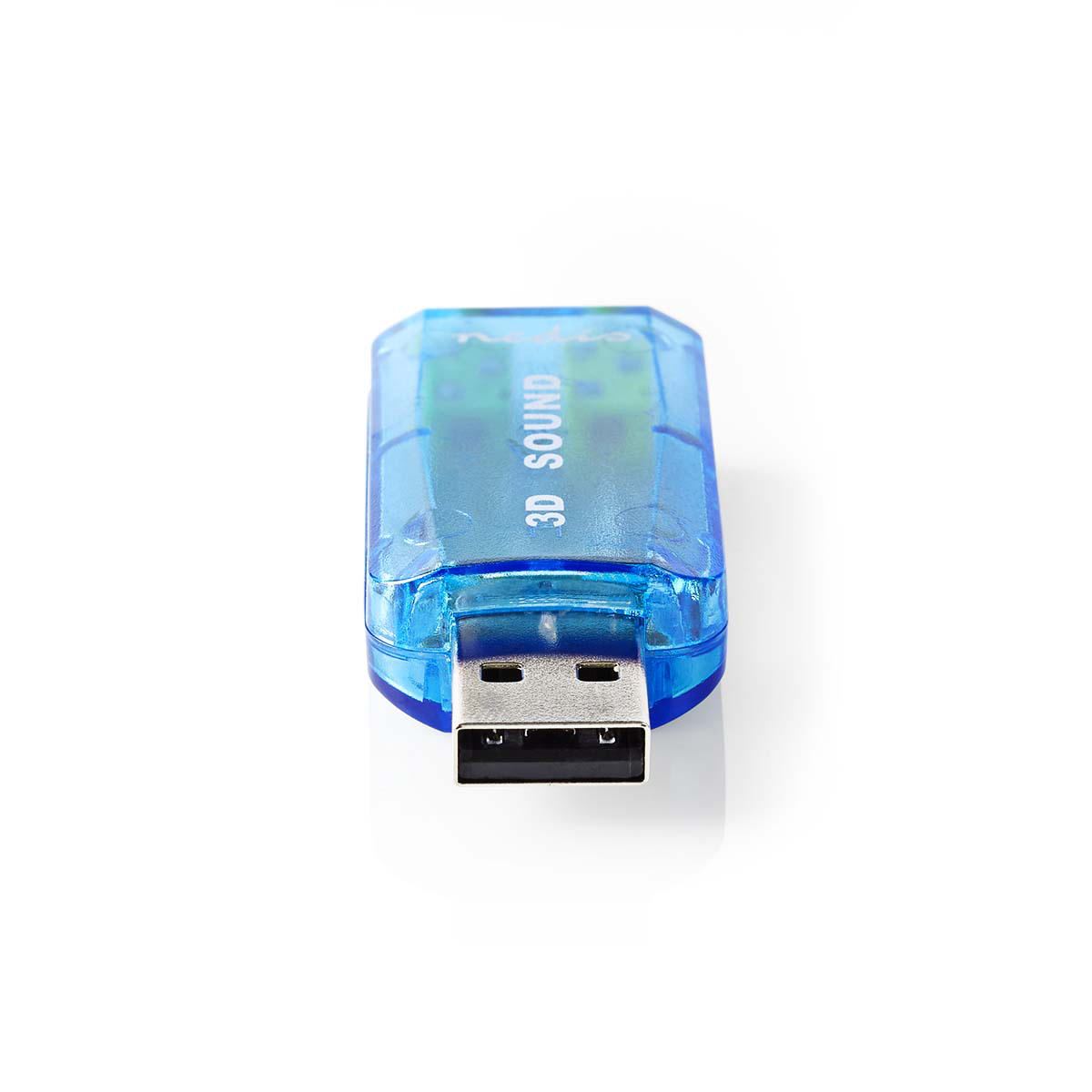 Nedis Sound Card 3D sound 5.1 USB 2.0 Double 3.5mm Connector USCR10051BU