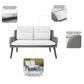 Sealey Dellonda Buxton Rattan Wicker Outdoor Lounge 2-Seater Sofa with Cushion, Grey DG80