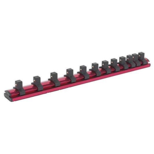 Sealey Socket Retaining Rail Magnetic 3/8"Sq Drive 12 Clips AK27083