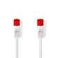 Nedis CAT6 UTP Network Flat Cable RJ45 Male to RJ45 Male 5m White - CCGP85216WT50