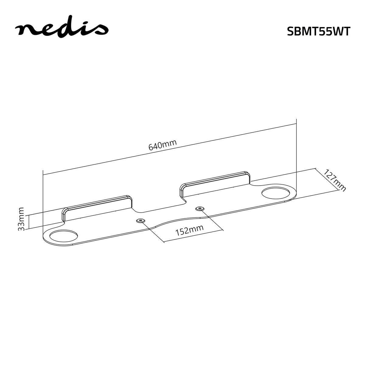 Nedis Soundbar Mount Wall For Sonos® Beam Max. 5 kg - SBMT55WT