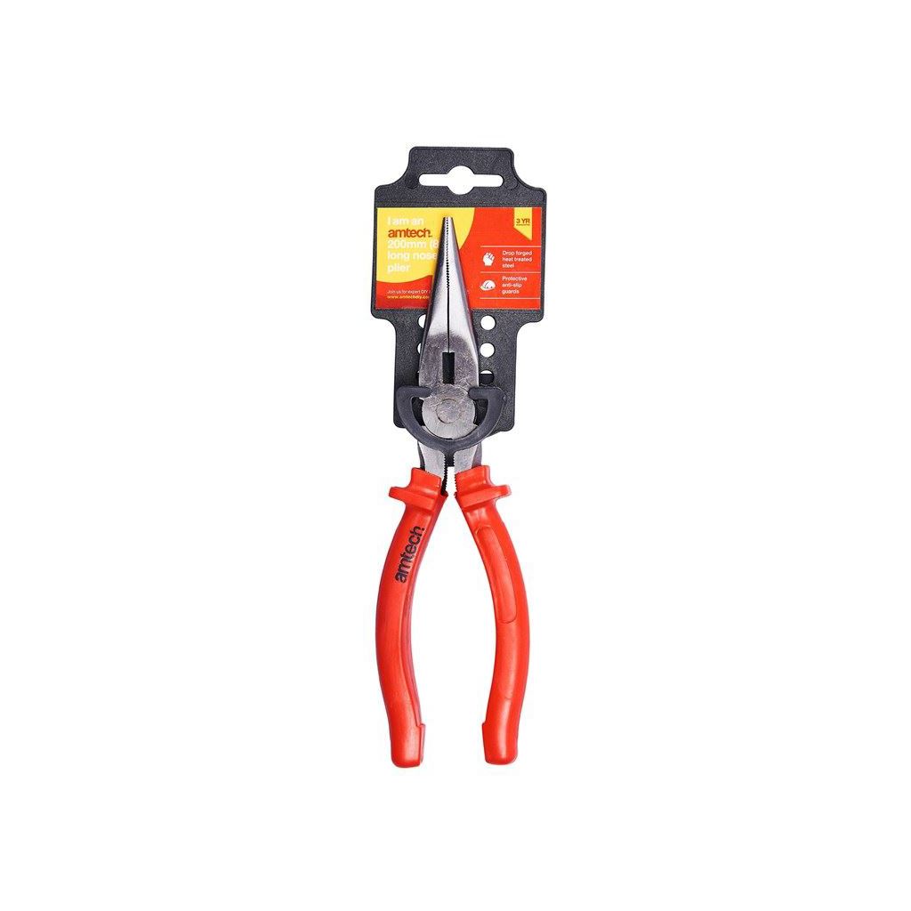 8" 200mm Long Nose Plier Superior Insulated Handle Drop Forged Heat Treated - B0430