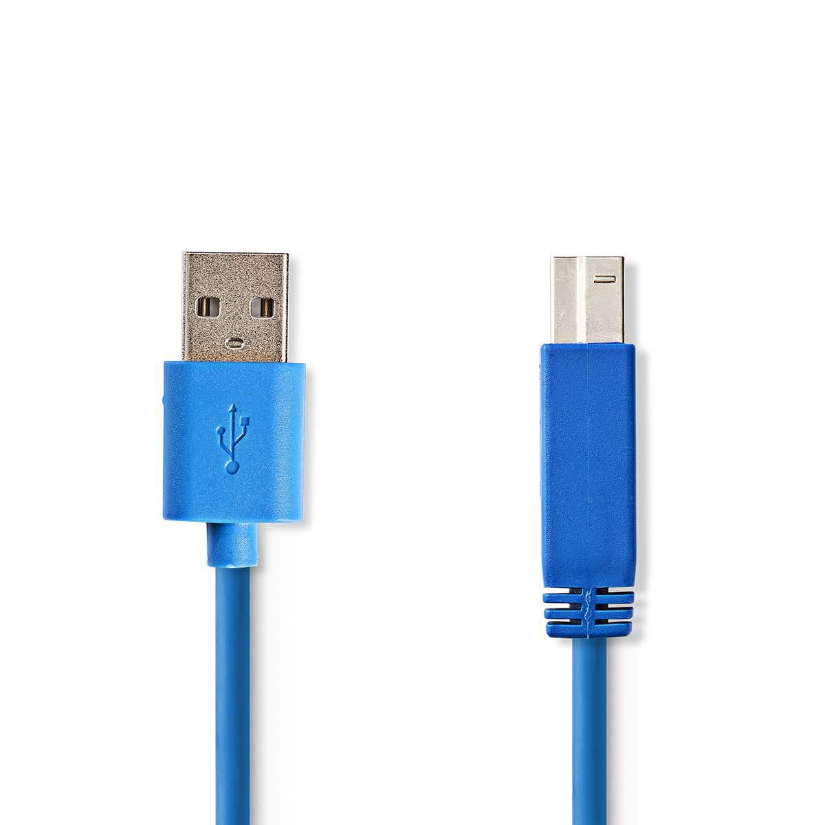 Nedis USB 3.0 Cable A Male to B Male 2m Blue CCGP61100BU20