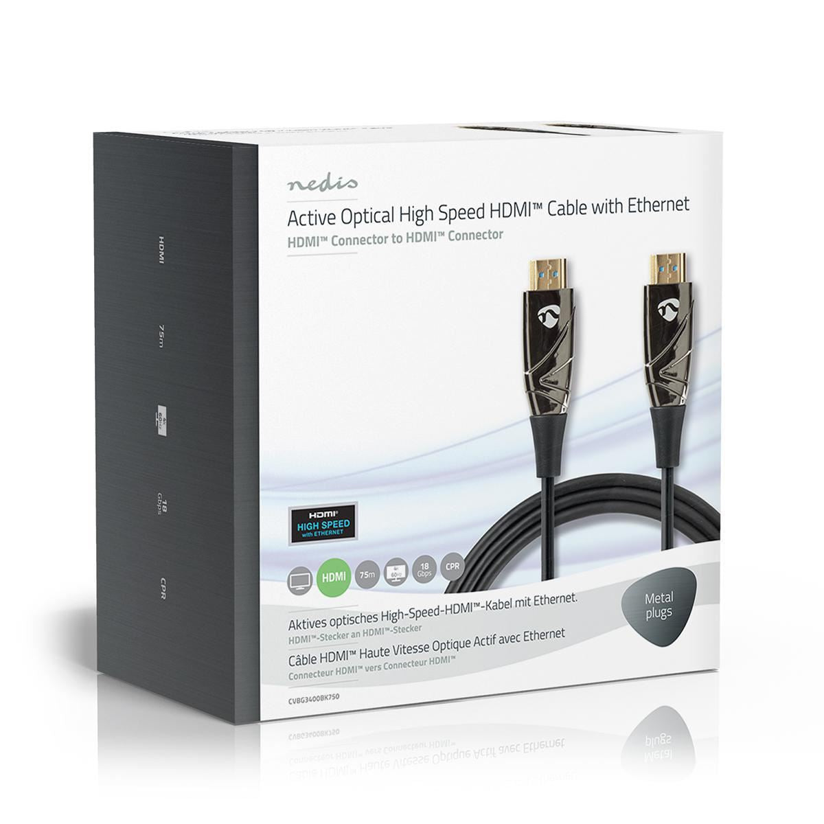 High Speed HDMI Cable with Ethernet AOC HDMI Connector to HDMI Connector 75m - CVBG3400BK750