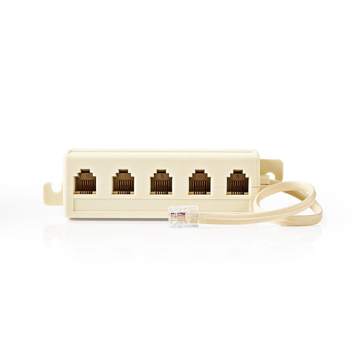 Nedis Telecom Cable RJ11 Male to 5x RJ11 Female 2m Ivory TCGP90825IV02