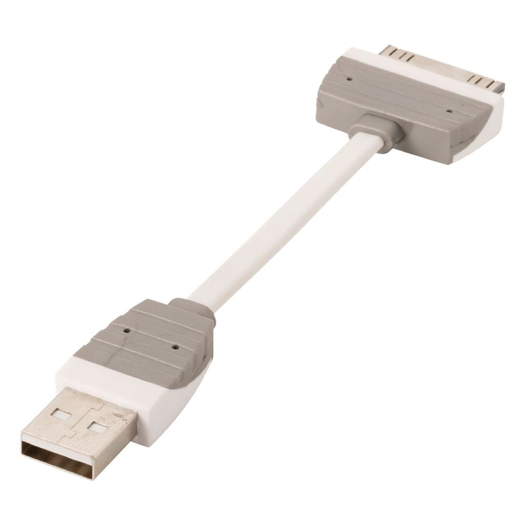 Bandridge USB sync and charge cable USBA male to 30-pin Apple dock 0.10m white - BBM39100W01