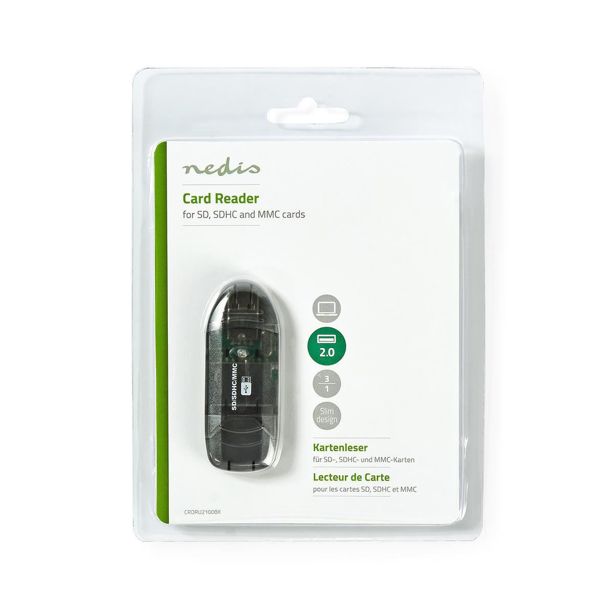 Nedis Card Reader Multicard USB 2.0 CRDRU2100BK