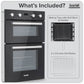 Baridi 90cm Built-In Double Oven, 88L Capacity, Energy Rating A - Black DH279