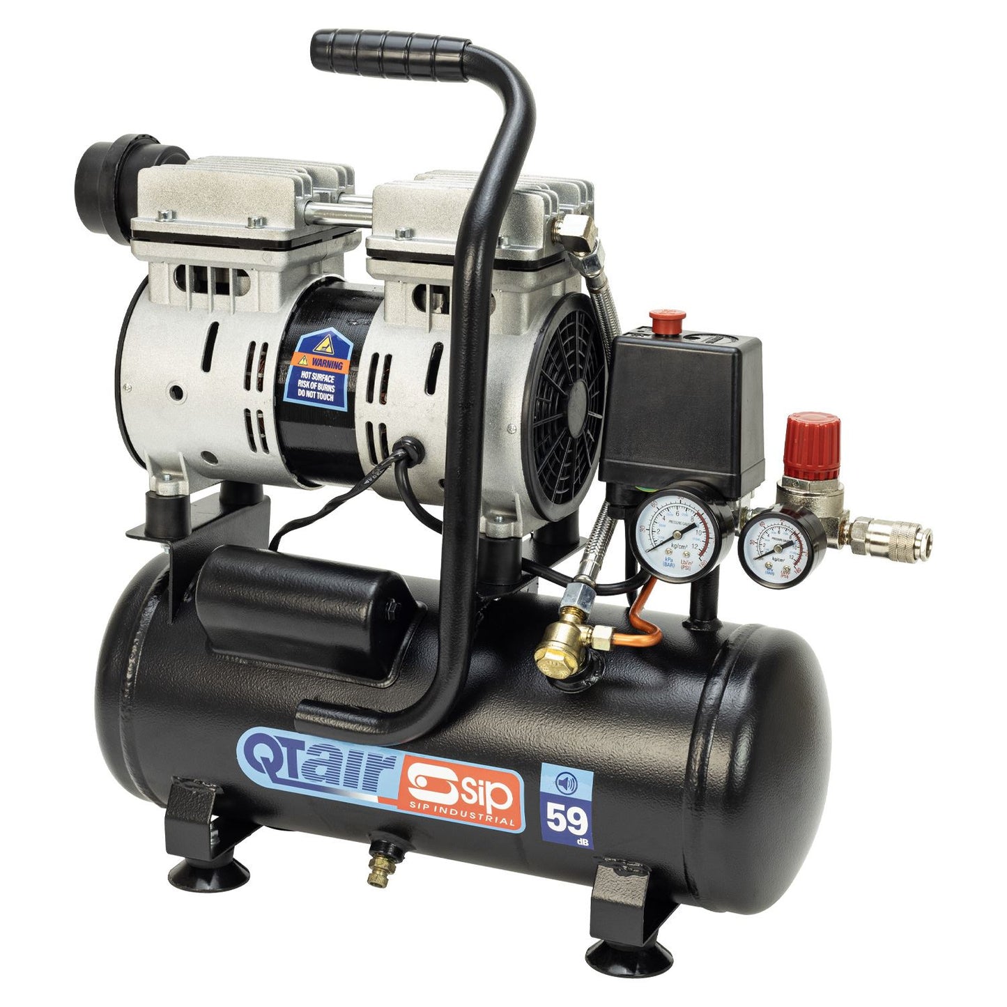 SIP Industrial QT 6ltr Low Noise Direct Drive Compressor