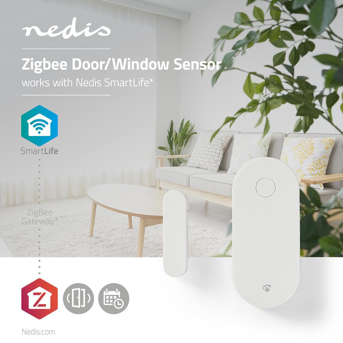 Nedis Smart Door or Window Sensor Zigbee Battery included - ZBSD10WT