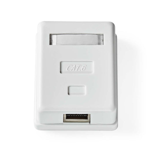Nedis Network Wall Box On-Wall 1 port(s) STP CAT6 Straight Female Gold Plated
