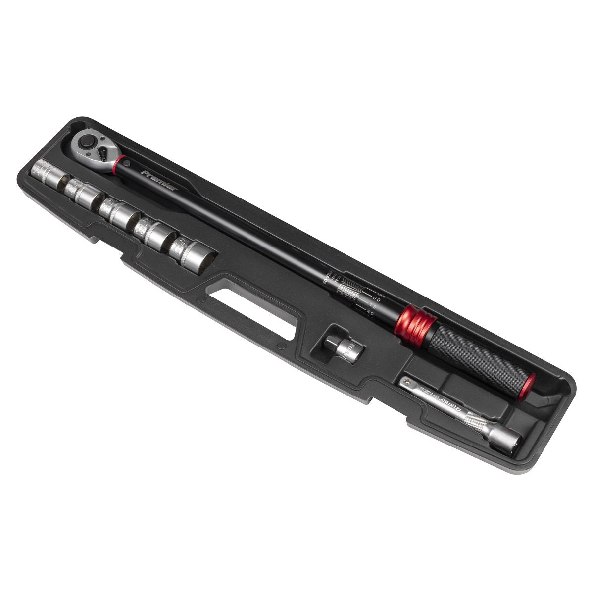 Sealey Premier Black Torque Wrench Set 1/2"Sq Drive 60-330Nm 8pc STW915B