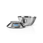 Nedis Digital Kitchen Scales Illuminated LCD Temperature Alarm Clock Metal - KASC111SI