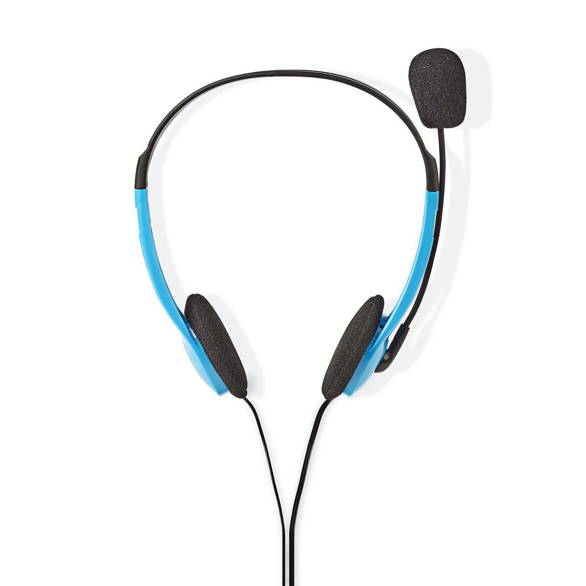 Nedis PC Headset On-Ear 2x 3.5mm Connectors 2m Blue CHST100BU